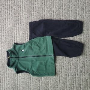 Carter's fleece vest and jogger set, size 12m